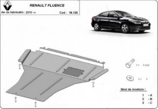 Renault Fluence 2010- motorvédő lemez