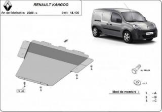 Renault Kangoo 2 2008- motorvédő lemez
