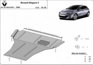 Renault Megane 3 2008- motorvédő lemez