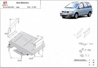 Seat Alhambra 1999- motorvédő lemez