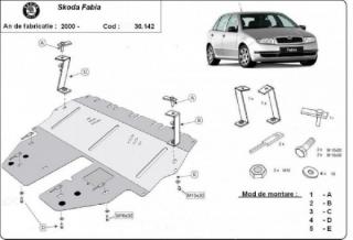 Skoda Fabia 1 2000- motorvédő lemez