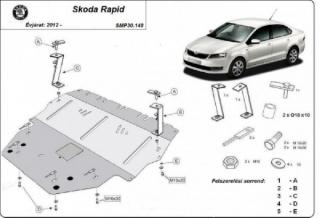 Skoda Rapid 2012- motorvédő lemez
