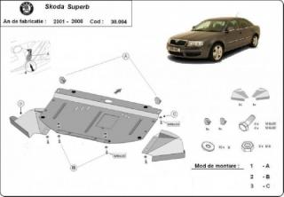 Skoda SuperB 2001- motorvédő lemez