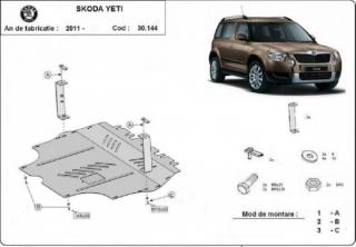 Skoda Yeti 2011- motorvédő lemez