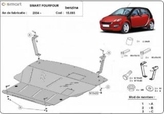 Smart FourFour 2004- motorvédő lemez