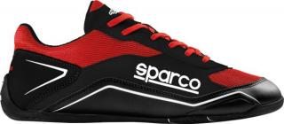 Sparco S-Pole szabadidőcipő (fekete-piros)