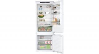 Bosch KBN96VFE0 XXL beépíthető kombinált hűtő/fagyasztó - Serie4 - Laposzsanér - HomeConnect - NoFrost - 285+98 l