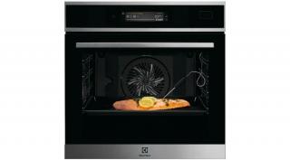 Electrolux EOC9P31WX SteamCrisp beépíthető gőzsütő, WIFI, maghőmérő, pirolitikus tisztítás, beprogramozott receptek, LCD kijelző