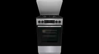 Gorenje GK5C42SJ Kombinált tűzhely, 4 gázégő, elektromos multifunkciós sütőp Pizza funkcióval,kijelző, fém tetővel, szürke szín
