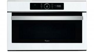 Whirlpool AMW 730/WH Beépíthető mikrohullámú sütő, Ingyenes Házhozszállítás Fehér üveg felület, 31 liter, 6. Érzék funkciók