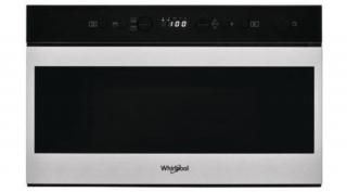 Whirlpool W7MN840 W Collection beépíthető mikrohullámú sütő, Ingyenes Házhozszállítás inox szegély, fekete full üveg