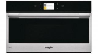 Whirlpool W9MD260IXL W Collection beépíthető mikrohullámú sütő, inox szegély, fekete full üveg, Smart kijelző (magyar nyelvű, színes, interaktív)