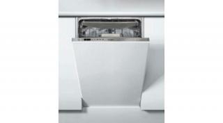 Whirlpool WSIO 3O34 PFE X beépíthető Mosogatógé 45cm integrált, PowerClean Pro magas nyomású tisztítórendszer, 3. evőeszköz fiók, 44 dBA zajszint, automatikus ajtónyitás opció, működésjelző fény a padlón
