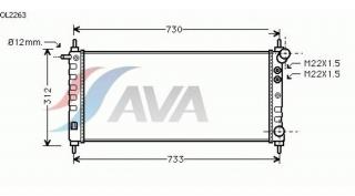 AVA - OL2263  (S) - Vízhűtő