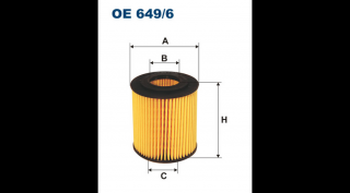 Filtron - OE649/6 - Olajszűrő betét