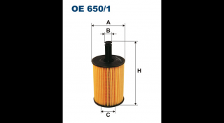 Filtron - OE650/1 - Olajszűrő betét