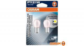 Osram 7507-02B  Diadem Chrome izzó 12V PY21W Duo Sárga