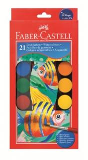 21 színű vízfesték. 30mm (Faber Castell vízfestékek)