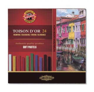 8584 Száraz pasztell 7x7. 24db TOISON DOR. SOFT (porpasztell)