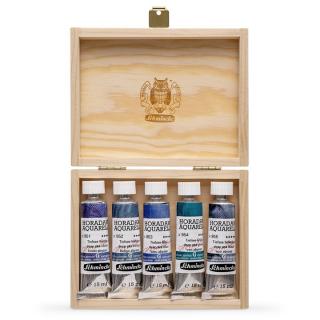 Akvarell festékkészlet tubusban Schmincke Super Granulation 5x15ml  | Set deep sea