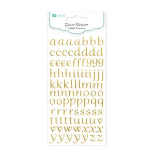 Csillogós matricák kicsi ábécé / 90 db (scrapbooking)