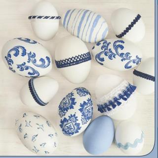 Decoupage szalvéták Blue Style Easter Eggs - 1db