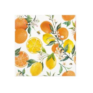 Decoupage szalvéták - Citrus with bees  - 1db