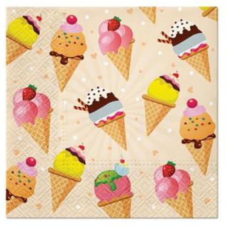 Decoupage szalvéták Ice Cream - 1 db (decoupage szalvéták)