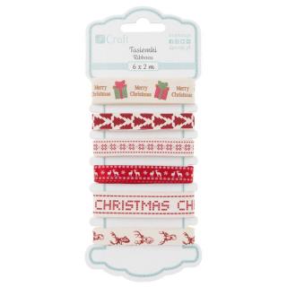 Dekorációs szalag 6 darab  | Scandi Christmas (Szalag készlet)