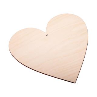 Fa dísz 10 cm - szív (félkész fa termékek kreatív munkákhoz)