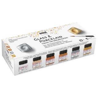 Festék készlet üveg és porcelán festésre KREUL metallic 6 x 20 ml ()