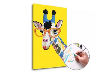 Festés számok szerint GIRAFA OKULIARS GYÖRGYÖKKEL | alacsony nehézség ()