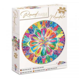 Kerek puzzle Mandala 68 cm - 1000 db