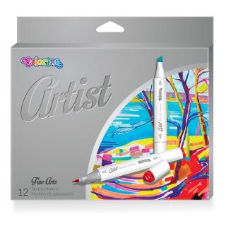 Kétoldalas rajzfilcek Colorino Artist 12 db