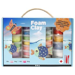 Koffer modellező masszával Foam Clay / 31 részes