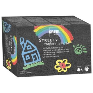 Lemosható járdafesték STREETY - KREUL / készlet 6 x 200 ml