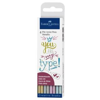 PITT művész filctoll Metalikus készlet My type  | 4db