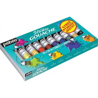 Professzionális gouache festékek Pebeo Studio 10 x 20 ml   ecset ()