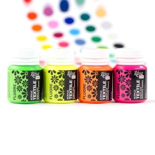 ROSA TALENT Fluoreszkáló akrilfesték textíliákhoz 20 ml | Various Shades
