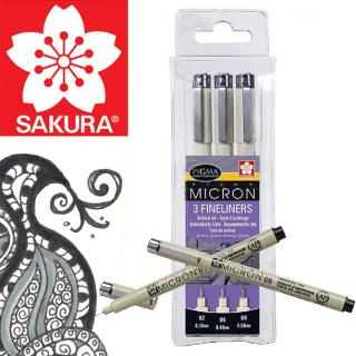 SAKURA Pigma Micron műszaki rajztollak / 3 db szett (SAKURA)