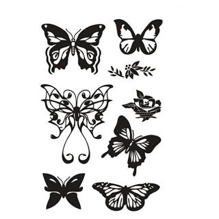 Transzparens pecsételők - pillangók (szilikon pecsétek)