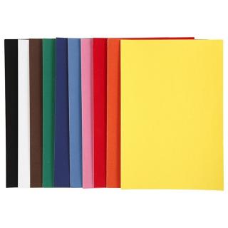 Velúr papír A4 - különböző színek / 10 db (bársonyos papír)