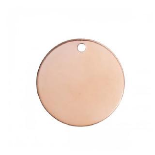 Kör medál, rose gold - 1,5 cm