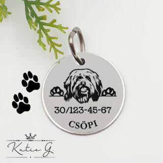 Kutyabiléta saját kutyusod nevével - havannai pincs, havanese (3 cm-es medál) ()