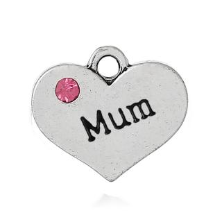 Szív charm 26. (Mum)