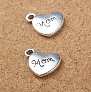 Szív charm 39. (Mom)