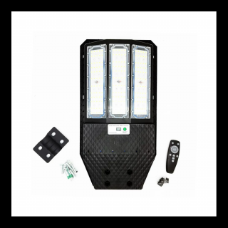 Led szolár utcai lámpa. - konzollal, távirányítóval, mozgásérzékelővel, 600W - Worthair KE23-391