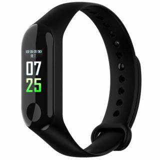 M3 Smart Fitness okoskarkötő pulzus és vérnyomás mérővel - fekete színben