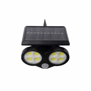 Napelemes és mozgásérzékelős kerti COB LED lámpa, 64 leddel - LF1906B - MS-785