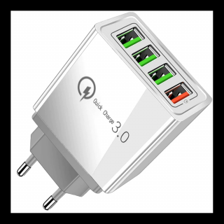 Quick Charge 3.0 4xUSB gyorstöltő adapter